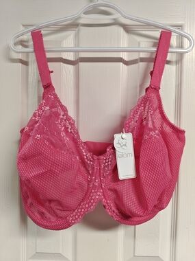 Elomi Bright Pink Lace Support Bra